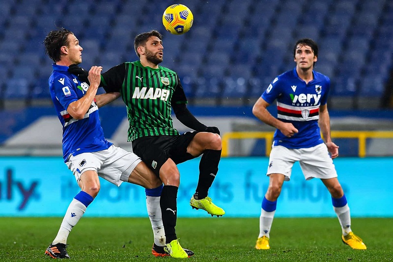 Link trực tiếp Sassuolo vs Sampdoria 18h30 ngày 4/1 Full HD