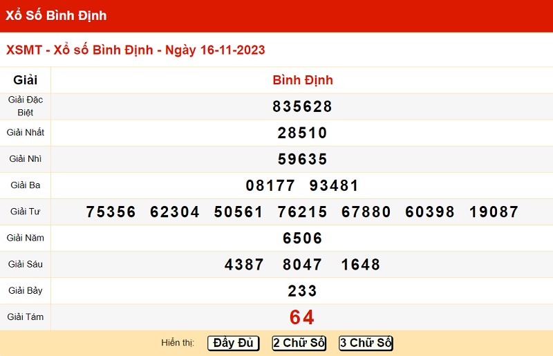 xsbdi 16/11/2023