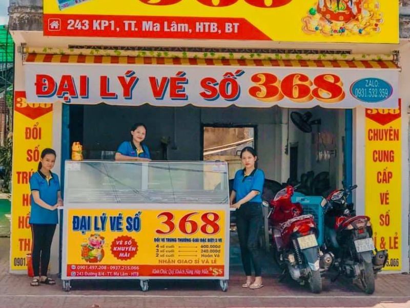 Đổi vé số trúng ở Bình Thuận đại lý 368